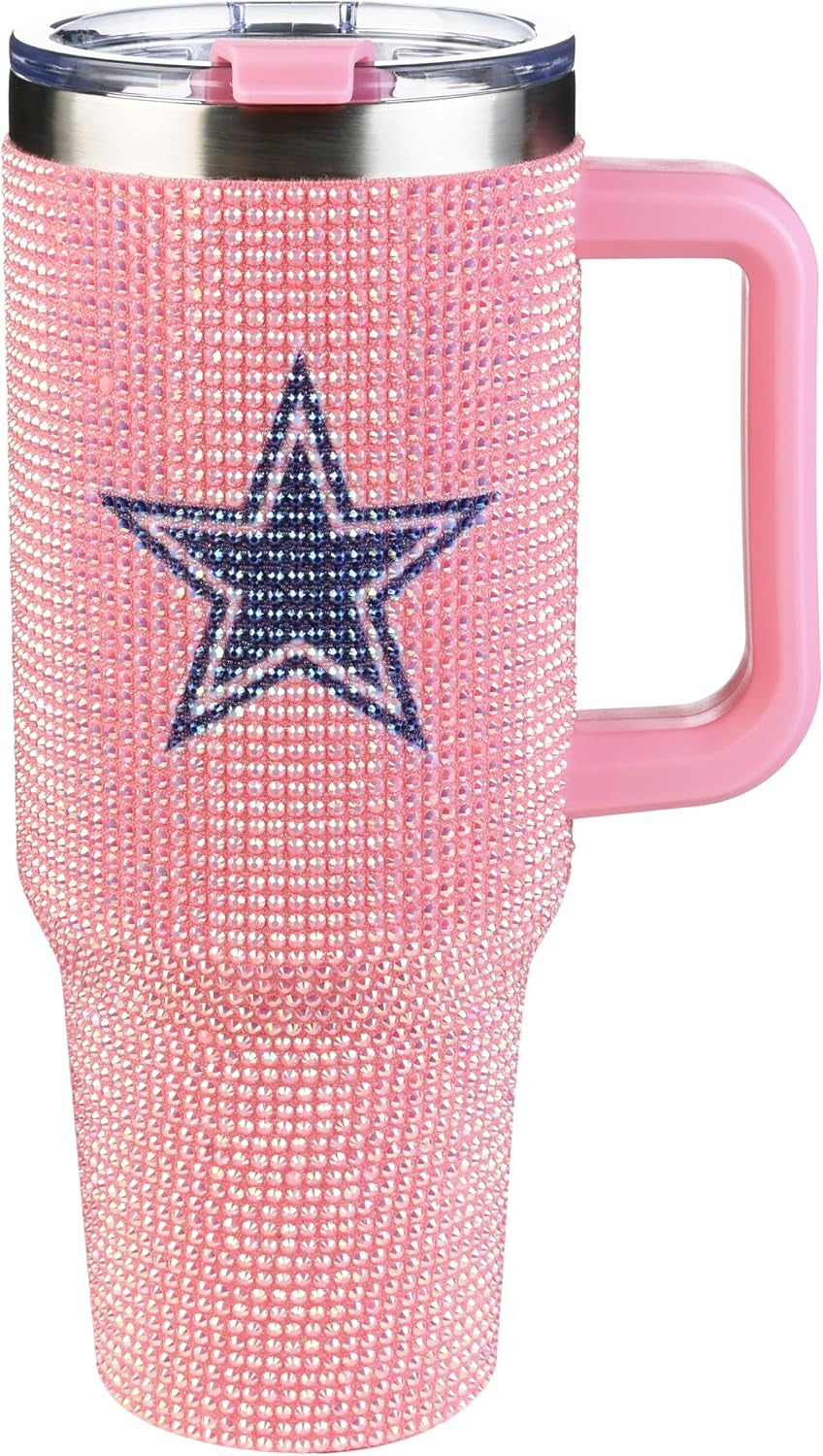 The Memory Company Officially Licensed 40Oz White Bling Game Day Tumbler, Las Vegas Raiders