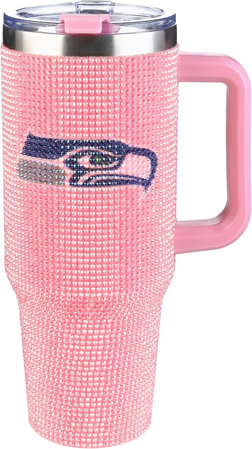 The Memory Company Officially Licensed 40Oz White Bling Game Day Tumbler, Las Vegas Raiders