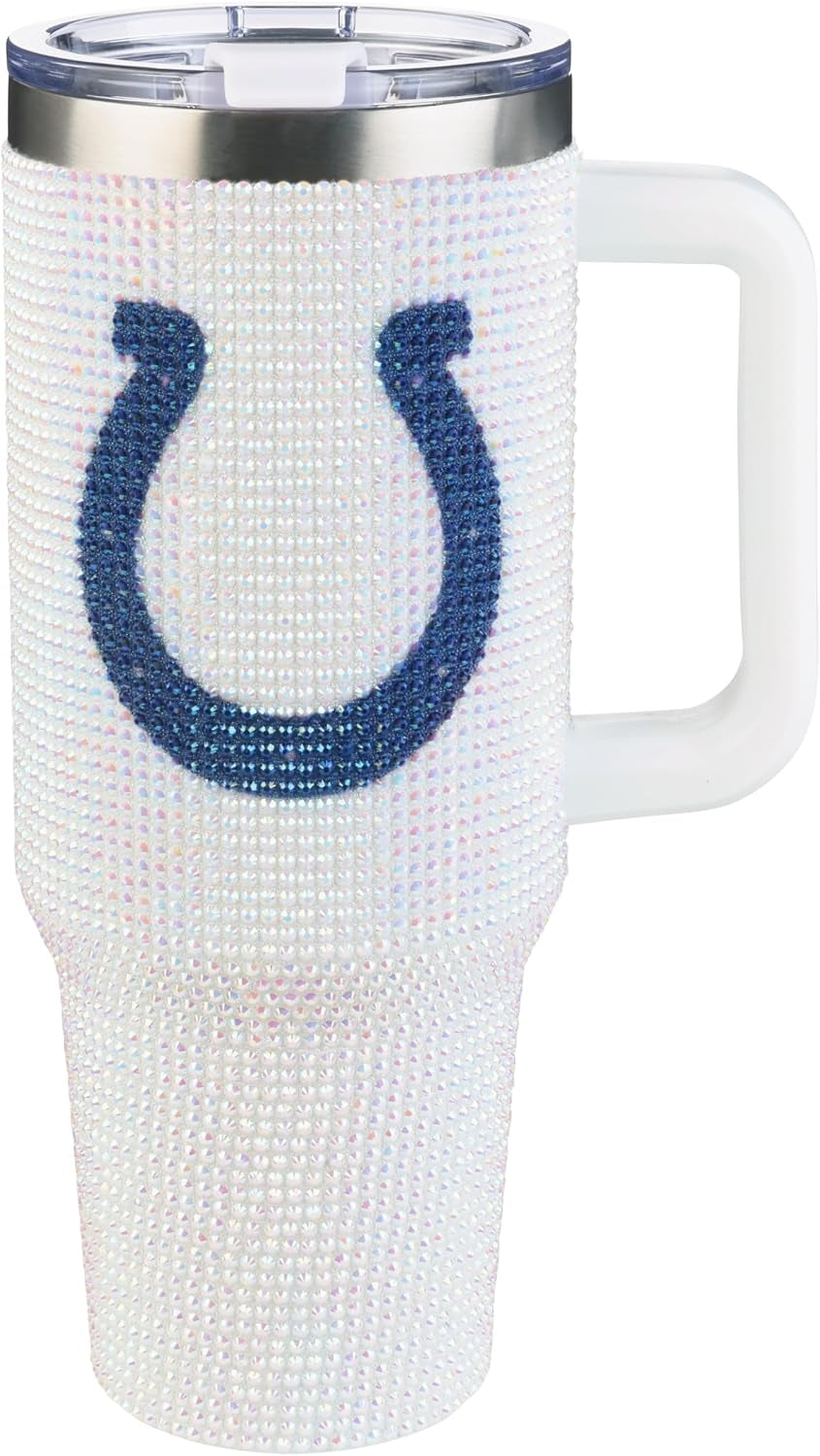 The Memory Company Officially Licensed 40Oz White Bling Game Day Tumbler, Las Vegas Raiders