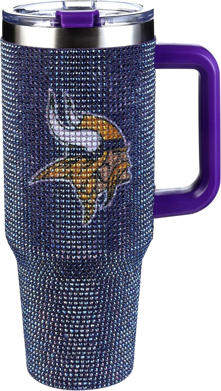 The Memory Company Officially Licensed 40Oz White Bling Game Day Tumbler, Las Vegas Raiders