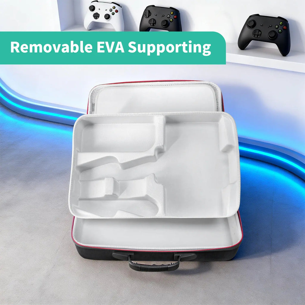 Xbox Series S Carrying Case Hard EVA Shell, Waterproof Shockproof Dustproof Travel Bag for Xbox Series S Console, Large Capacity Holds Controller Headset Games Cables, Impact Resistant Protective Pouch, Essential Gift for Gamers
