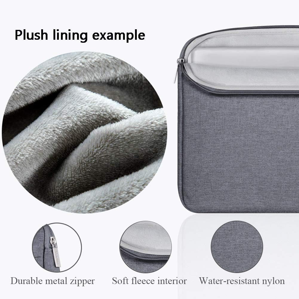 V  11 11.6 12 Inch Laptop Sleeve Case,Slim Computer Cover Bag Compatible with Macbook Air 11,Mac 12,Surface Pro 9 8 7/Laptop Go 2 3,HP Acer Asus Samsung Chromebook 4,Grey