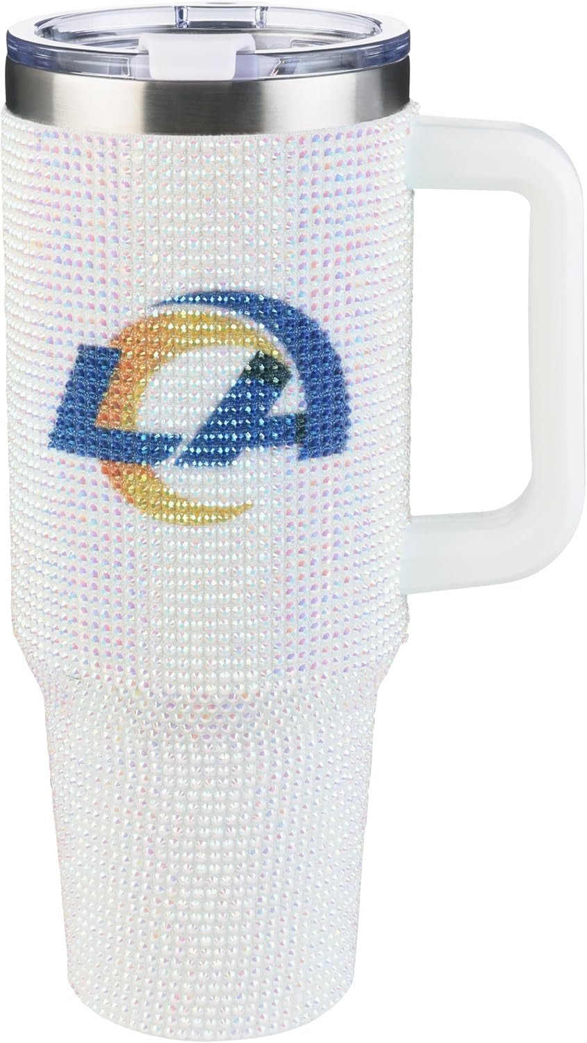 The Memory Company Officially Licensed 40Oz White Bling Game Day Tumbler, Las Vegas Raiders