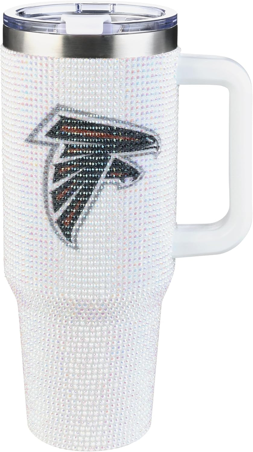 The Memory Company Officially Licensed 40Oz White Bling Game Day Tumbler, Las Vegas Raiders