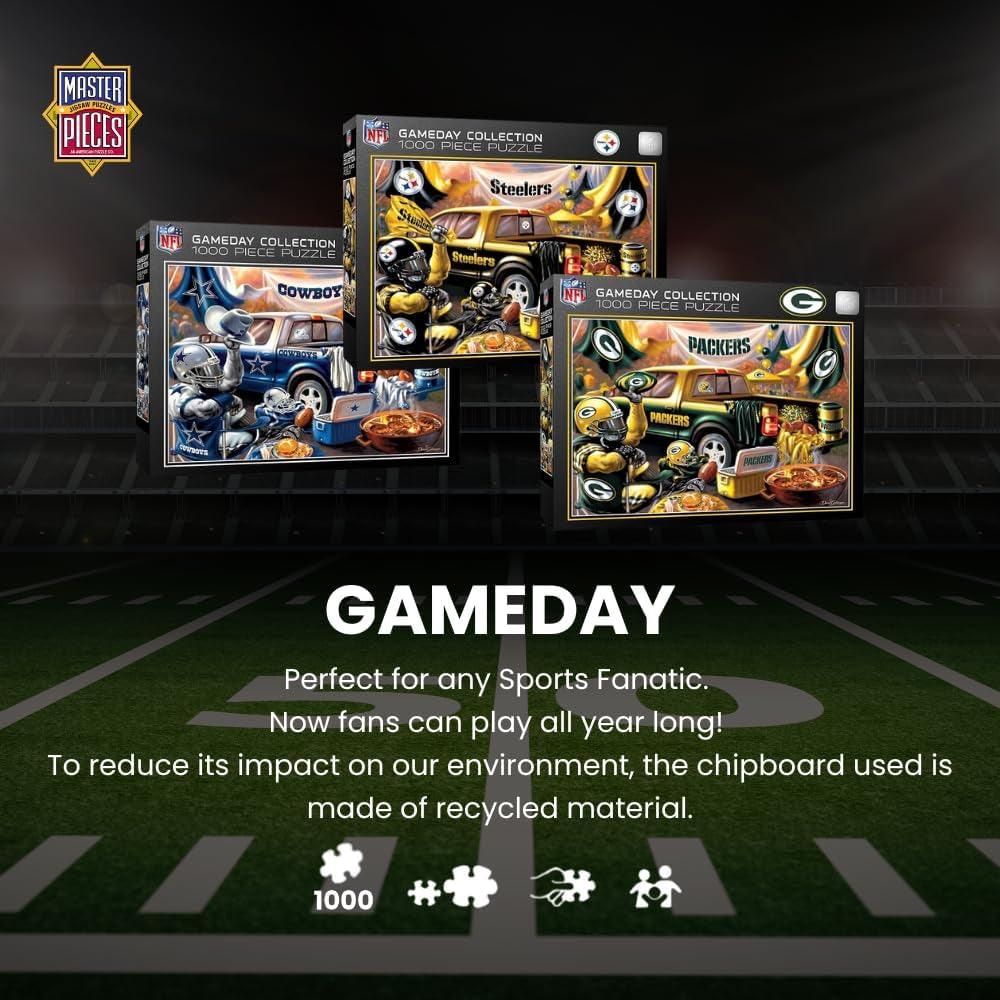 Masterpieces - 1000 Piece Jigsaw Puzzle, NFL Las Vegas Raiders, Fun for Adults and Family, Non-Glare Finish, 19.25"X26.75"
