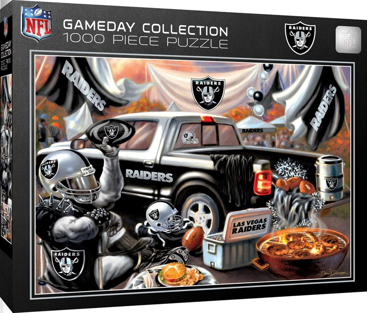 Masterpieces - 1000 Piece Jigsaw Puzzle, NFL Las Vegas Raiders, Fun for Adults and Family, Non-Glare Finish, 19.25"X26.75"