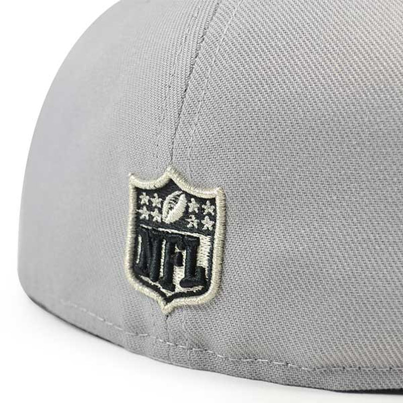 Oakland Raiders RAIDER NATION Fitted 59Fifty  NFL Hat - Gray/Black