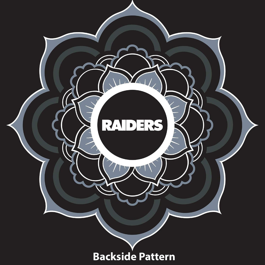 Littlearth NFL Las Vegas Raiders Caftan Flower, Team Color, 32" X 42"