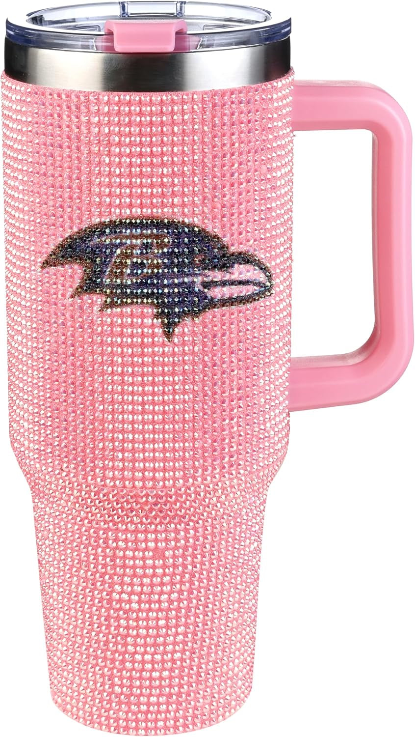 The Memory Company Officially Licensed 40Oz White Bling Game Day Tumbler, Las Vegas Raiders