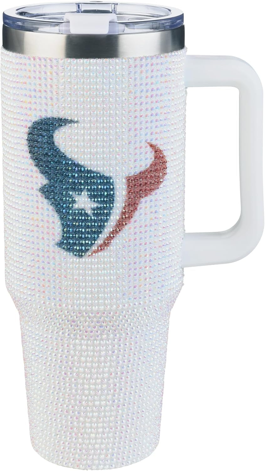 The Memory Company Officially Licensed 40Oz White Bling Game Day Tumbler, Las Vegas Raiders