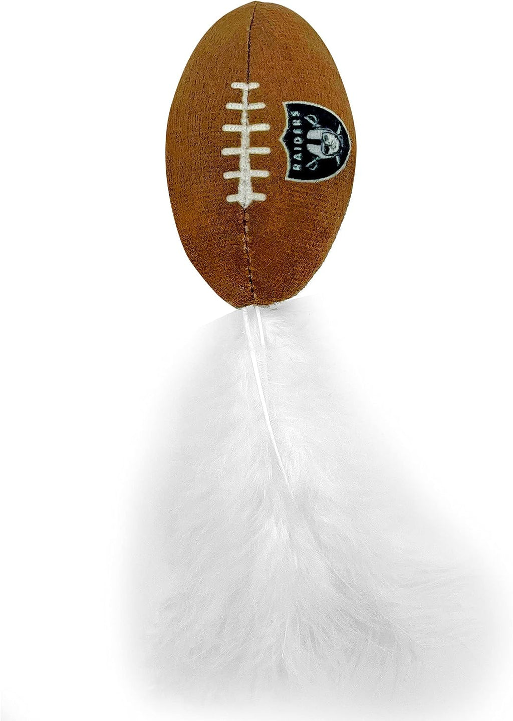 BEST PLUSH CAT TOY - NFL LAS VEGAS RAIDERS Complete Set of 3 Piece Cat Toys Filled with Fresh Catnip. Includes: 1 Helmet Cat Toy, 1 Football Cat Toy with Feathers & 1 Beer Bottle. Beautiful Team LOGOS