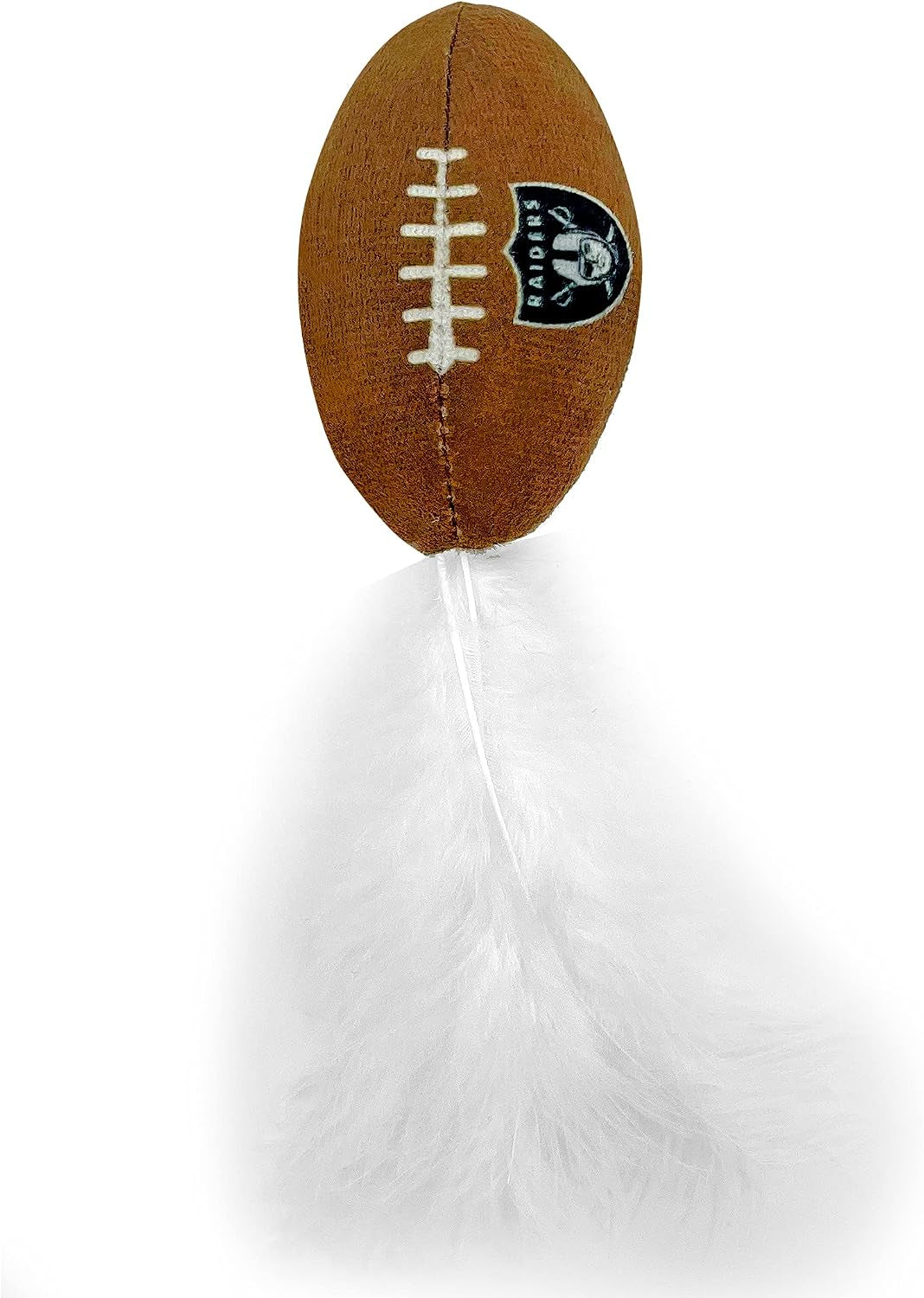 BEST PLUSH CAT TOY - NFL LAS VEGAS RAIDERS Complete Set of 3 Piece Cat Toys Filled with Fresh Catnip. Includes: 1 Helmet Cat Toy, 1 Football Cat Toy with Feathers & 1 Beer Bottle. Beautiful Team LOGOS