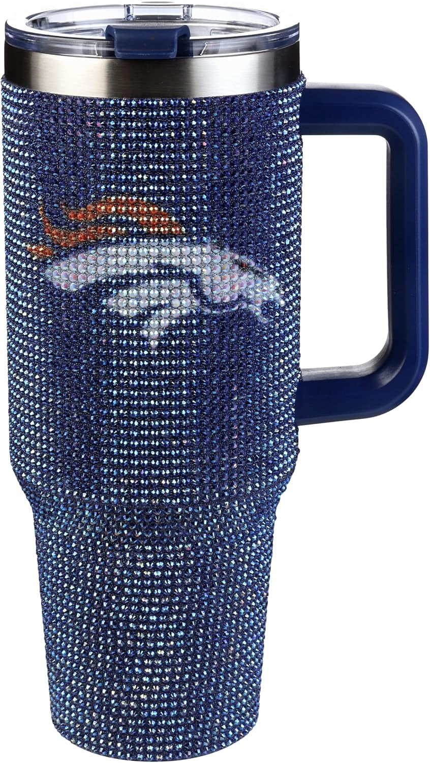 The Memory Company Officially Licensed 40Oz White Bling Game Day Tumbler, Las Vegas Raiders