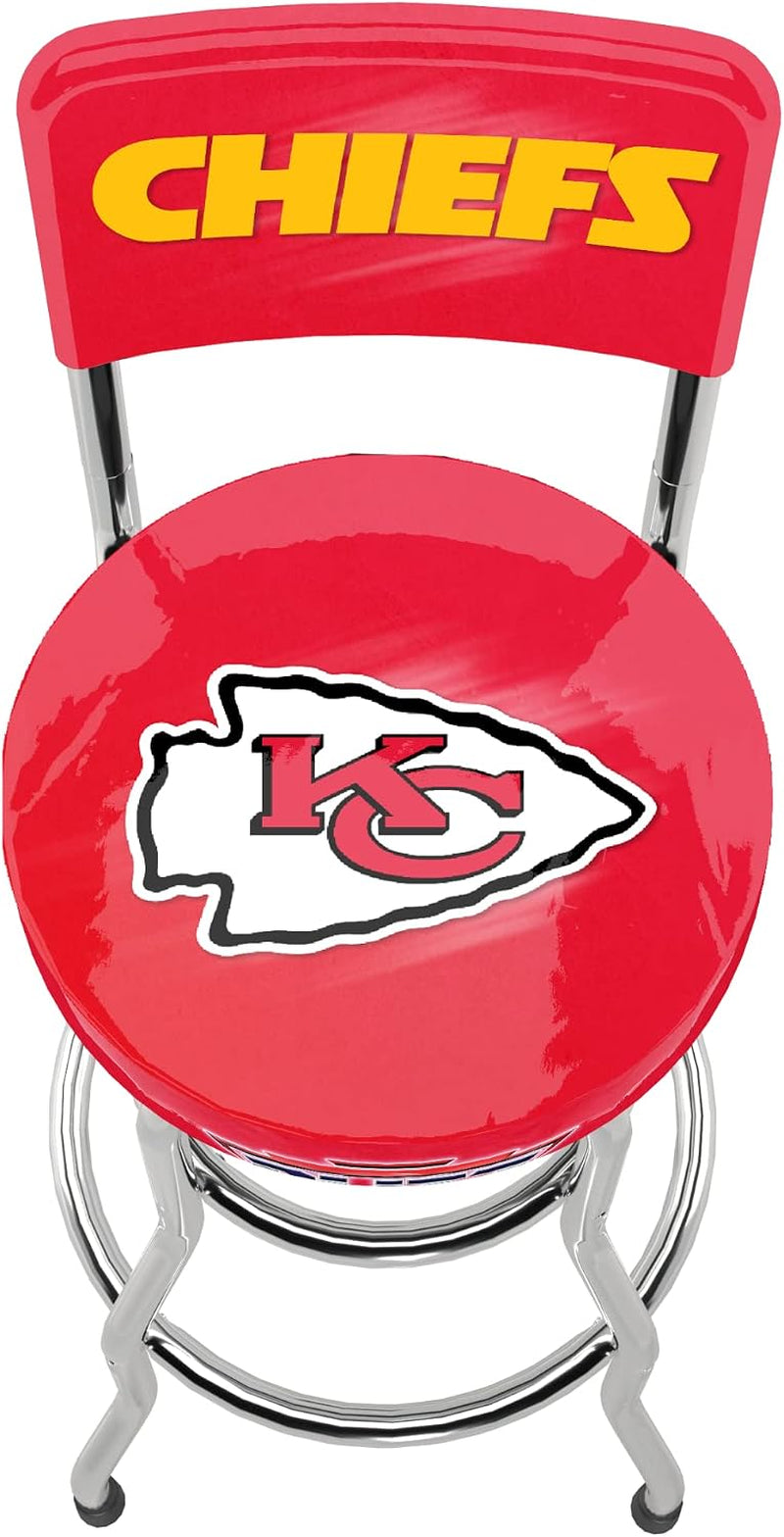 ARCADE1UP NFL Blitz High Back Stool with Adjustable Height and Swiveling Padded Seat (Las Vegas Raiders)