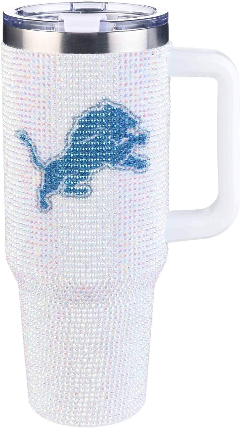 The Memory Company Officially Licensed 40Oz White Bling Game Day Tumbler, Las Vegas Raiders