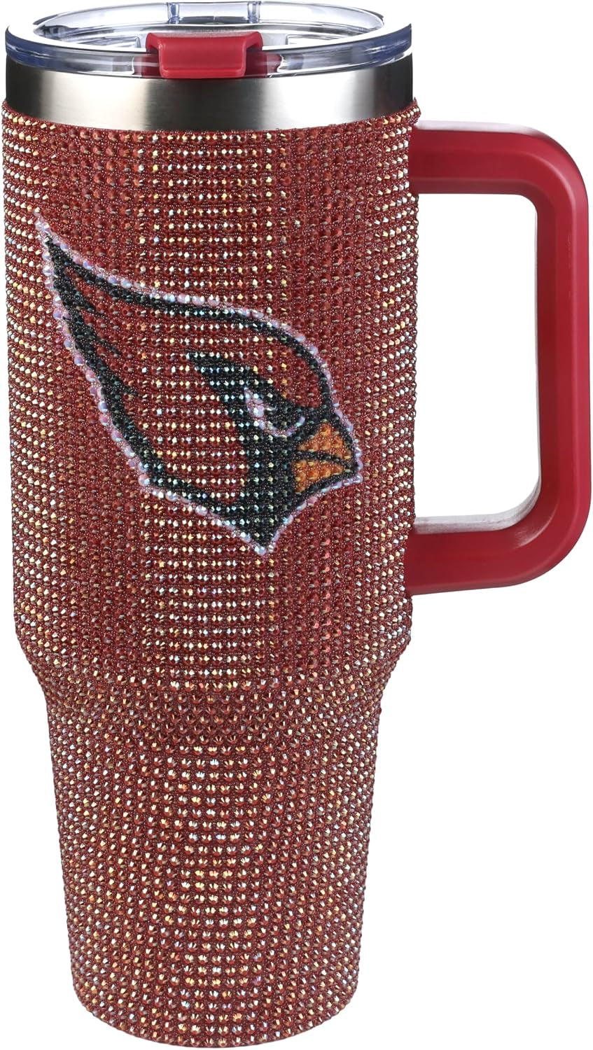 The Memory Company Officially Licensed 40Oz White Bling Game Day Tumbler, Las Vegas Raiders