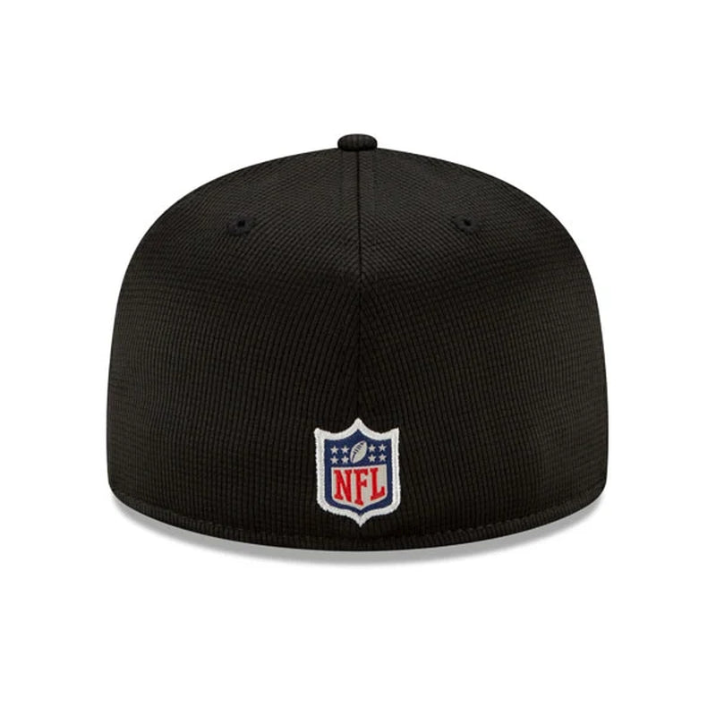 Las Vegas Raiders  2021 NFL Official Sideline HOME 59Fifty Fitted Hat - Black/Silver