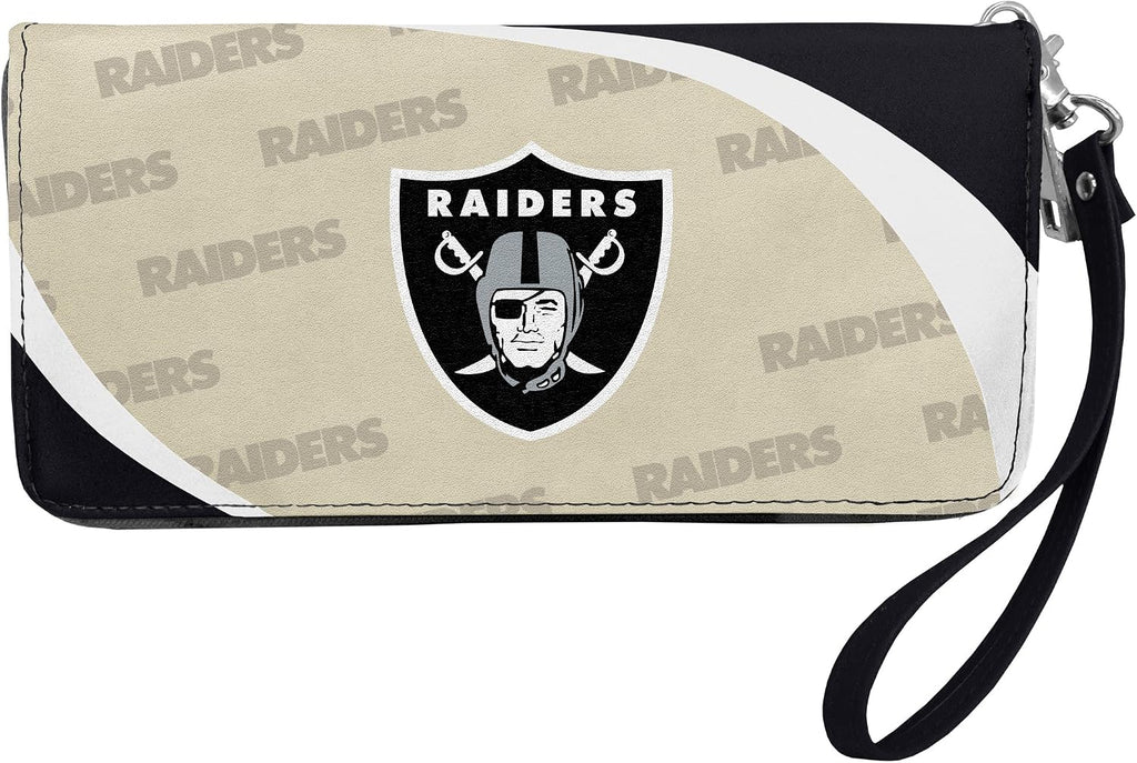 Littlearth NFL Oakland Raiders Curve Zip Organizer, Team Color, 8" X 4" X 1"