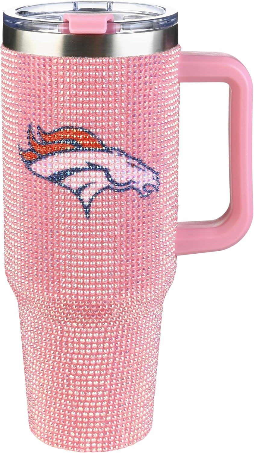 The Memory Company Officially Licensed 40Oz White Bling Game Day Tumbler, Las Vegas Raiders