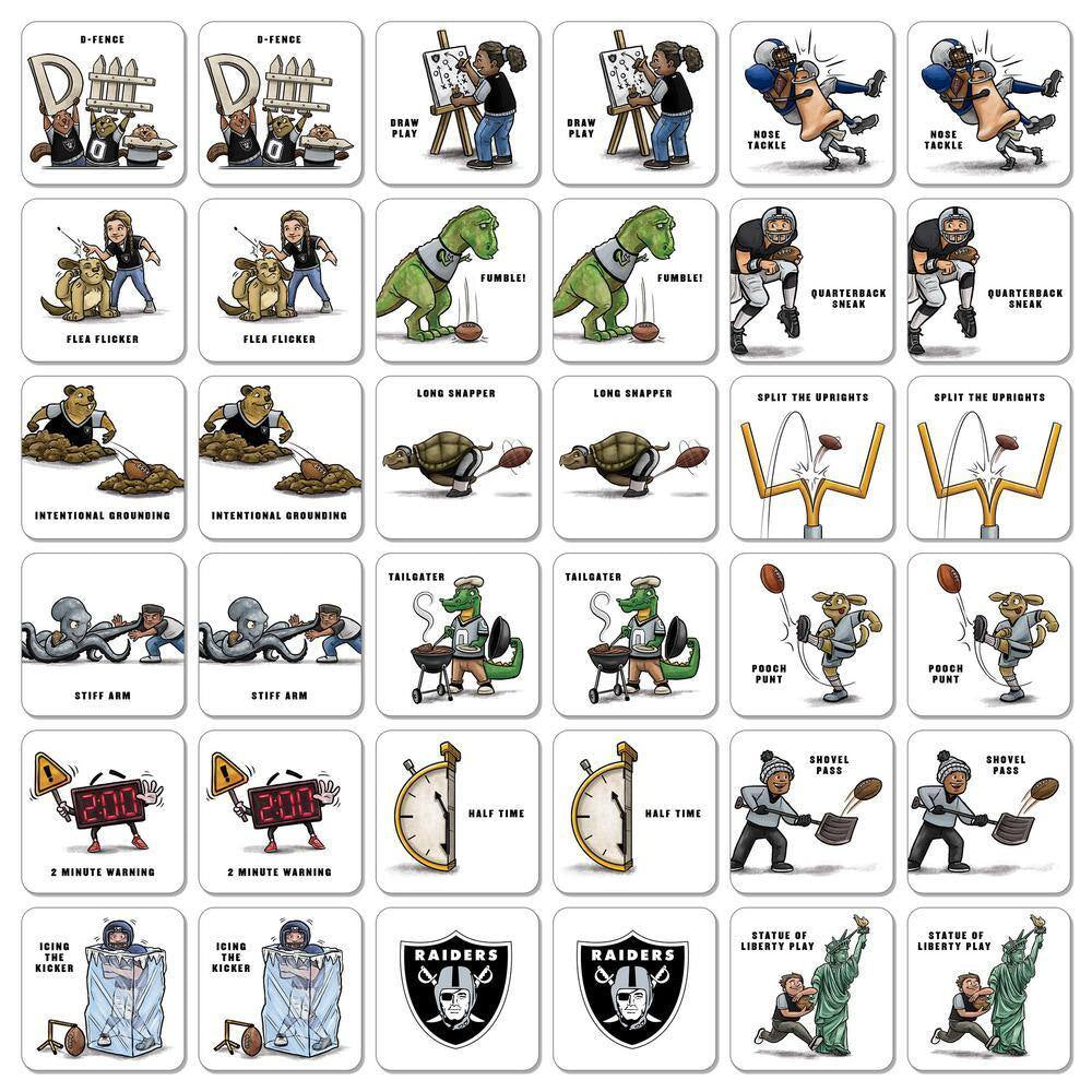 NFL Las Vegas Raiders Licensed Memory Match Game