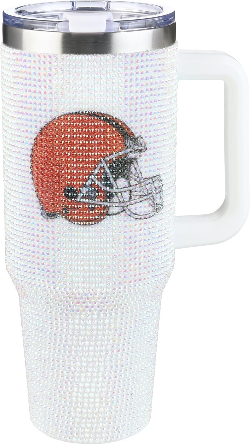 The Memory Company Officially Licensed 40Oz White Bling Game Day Tumbler, Las Vegas Raiders