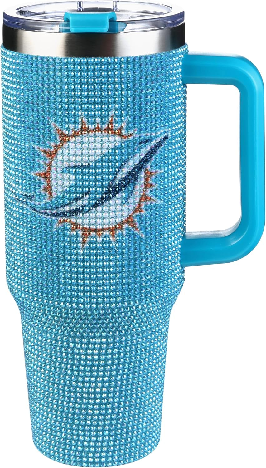 The Memory Company Officially Licensed 40Oz White Bling Game Day Tumbler, Las Vegas Raiders