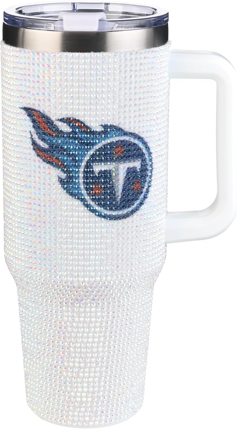 The Memory Company Officially Licensed 40Oz White Bling Game Day Tumbler, Las Vegas Raiders