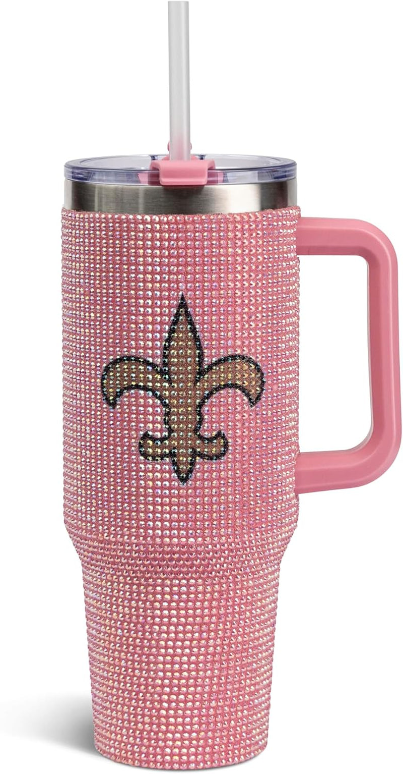 The Memory Company Officially Licensed 40Oz White Bling Game Day Tumbler, Las Vegas Raiders