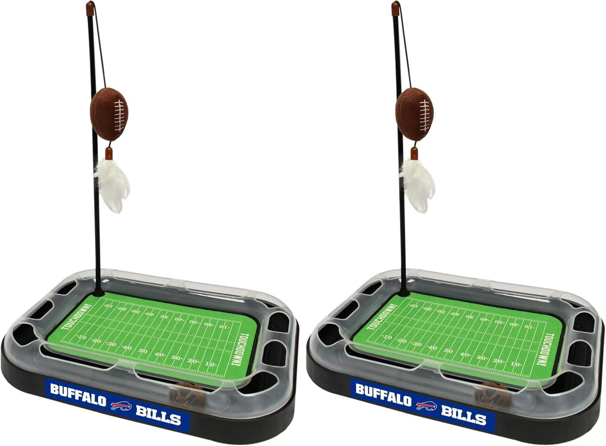 CAT SCRATCHING BOARD NFL LOS VEGAS Raiders Football Field CAT Scratcher Toy. + Catnip Filled Plush Football Toy&Feather Cat Toy Hanging with Jingle Bell Interactive Ball Cat Chasing 5-In-1 Kitty Toy