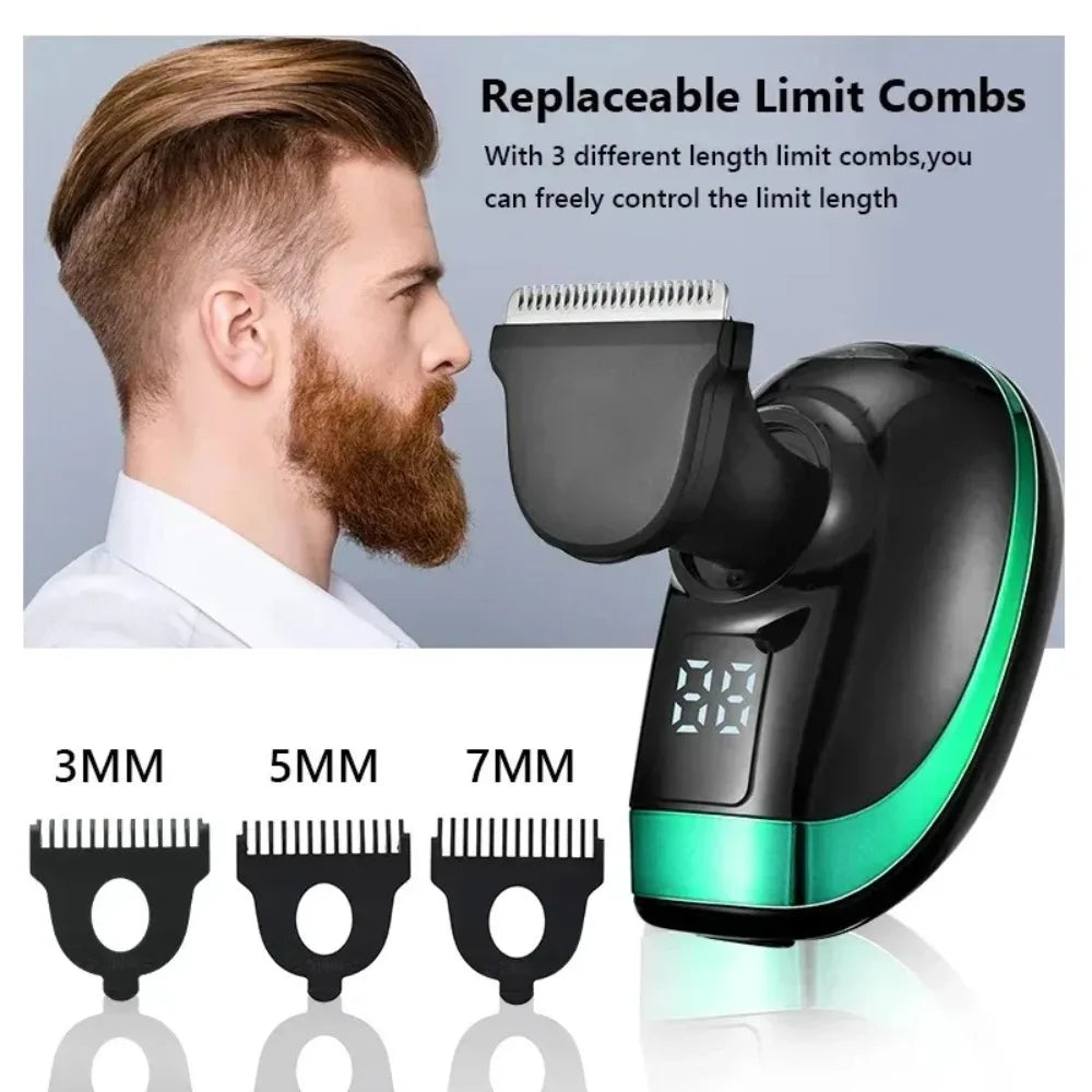 Tinsol 5-In-1 Electric Shaving - Rechargeable 4D Fitting, 5 Floating Blades - Ideal for Shaving, Nosing and Eyebrow Trimming