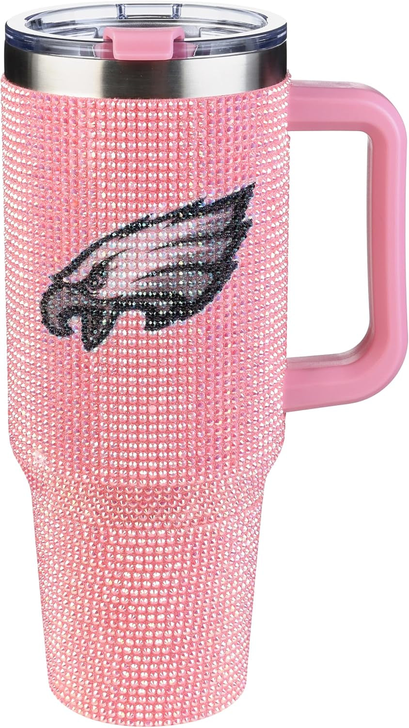 The Memory Company Officially Licensed 40Oz White Bling Game Day Tumbler, Las Vegas Raiders