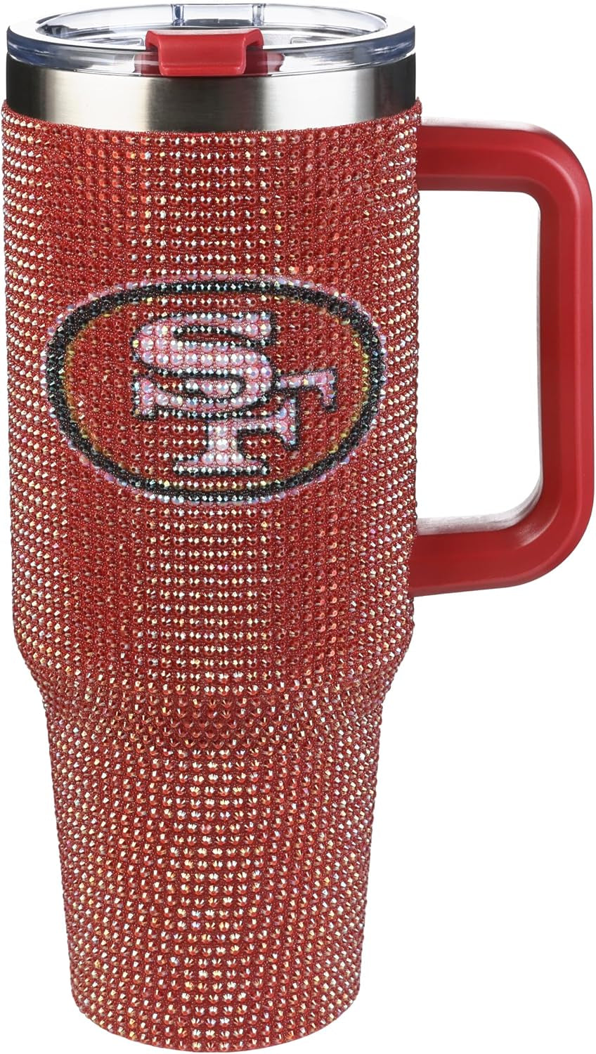 The Memory Company Officially Licensed 40Oz White Bling Game Day Tumbler, Las Vegas Raiders