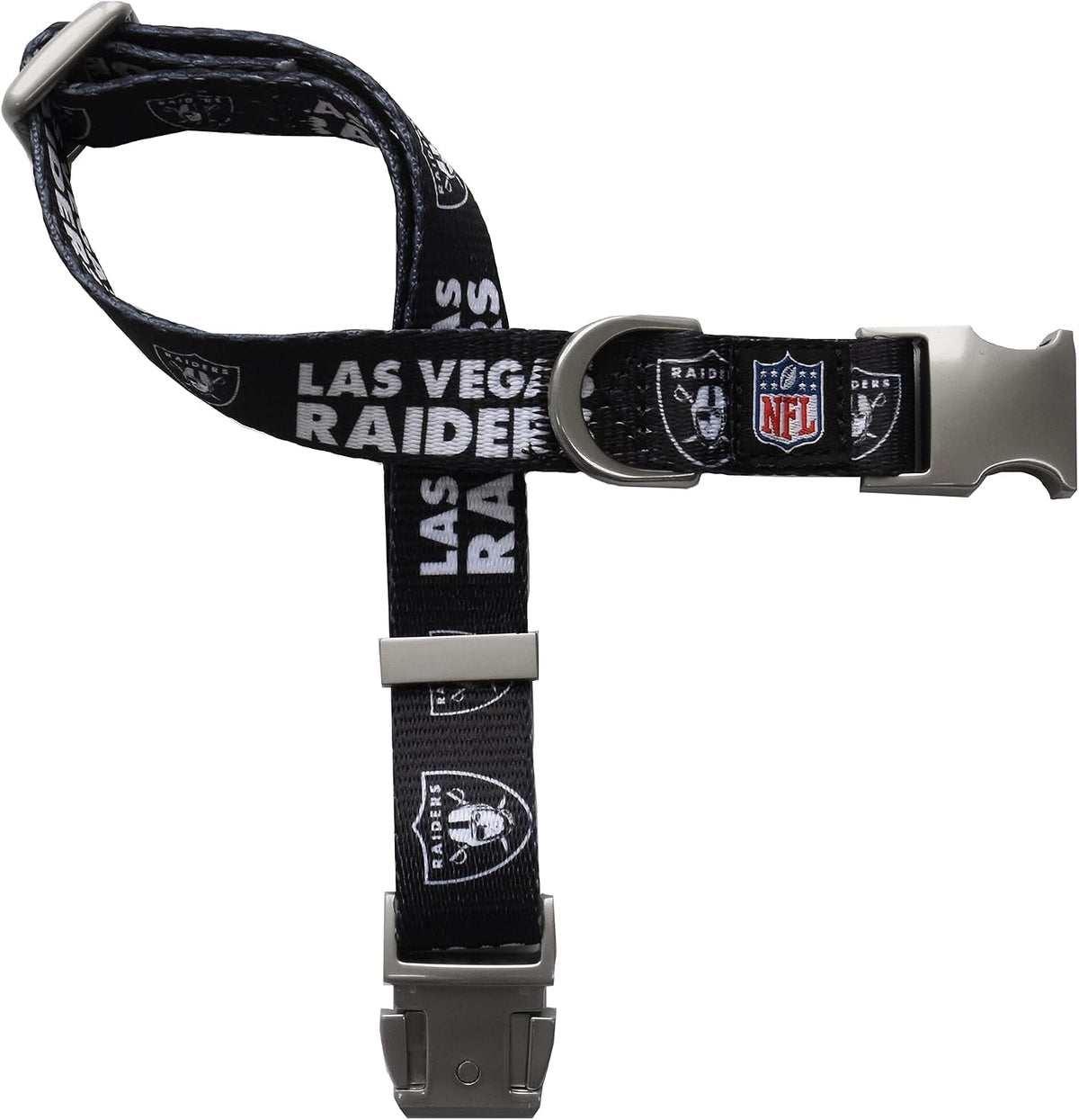 Littlearth NFL Las Vegas Raiders Pet Premium Collar, Team Color, Large